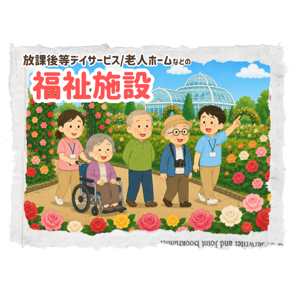 放課後等デイサービス・老人ホームなどの福祉施設用団体申込特設ページ